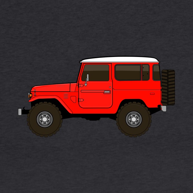 fj40 Land Cruiser red by -oddlyeven-